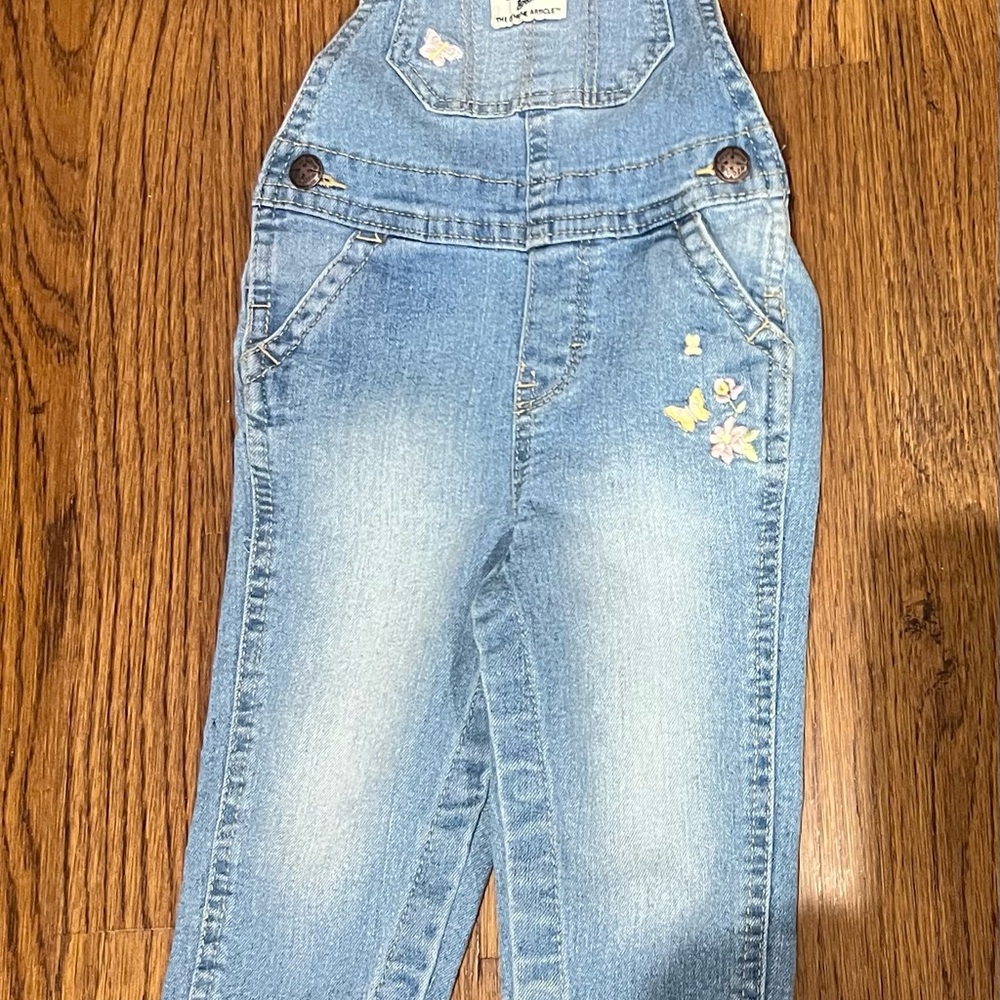 OshKosh B'gosh Light Blue Overalls with Embroidery, 12 months